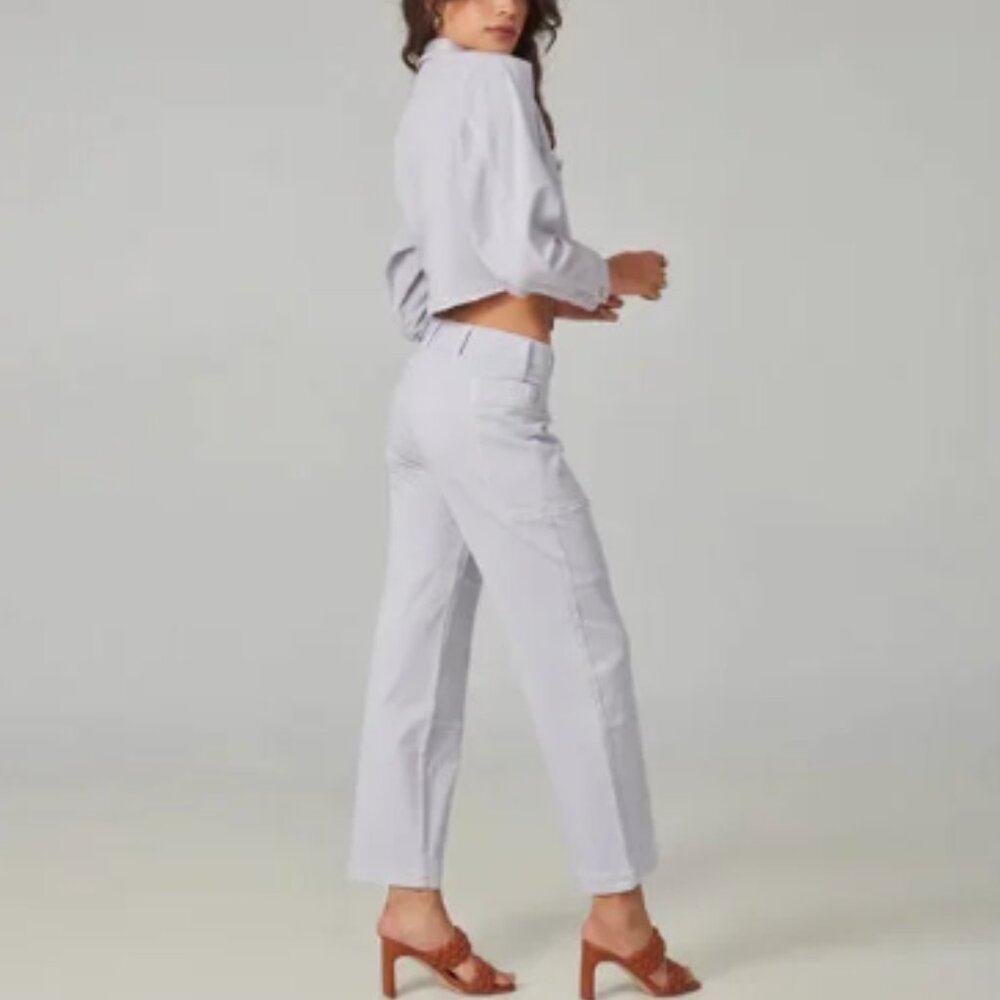 Lola Jeans - High-Rise Willow ML Cargo Pant | Misty Lilac NWT 42 - Picture 5 of 11
